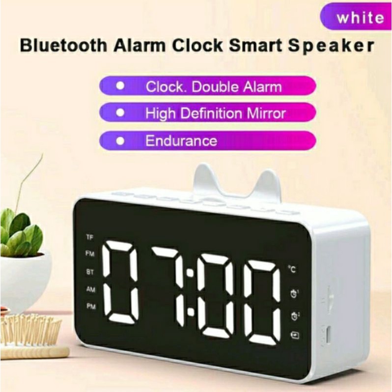 Jual COD AESTHETIC ALARM DIGITAL CLOCK LED ANGKA PUTIH AESTETIK DS 6609