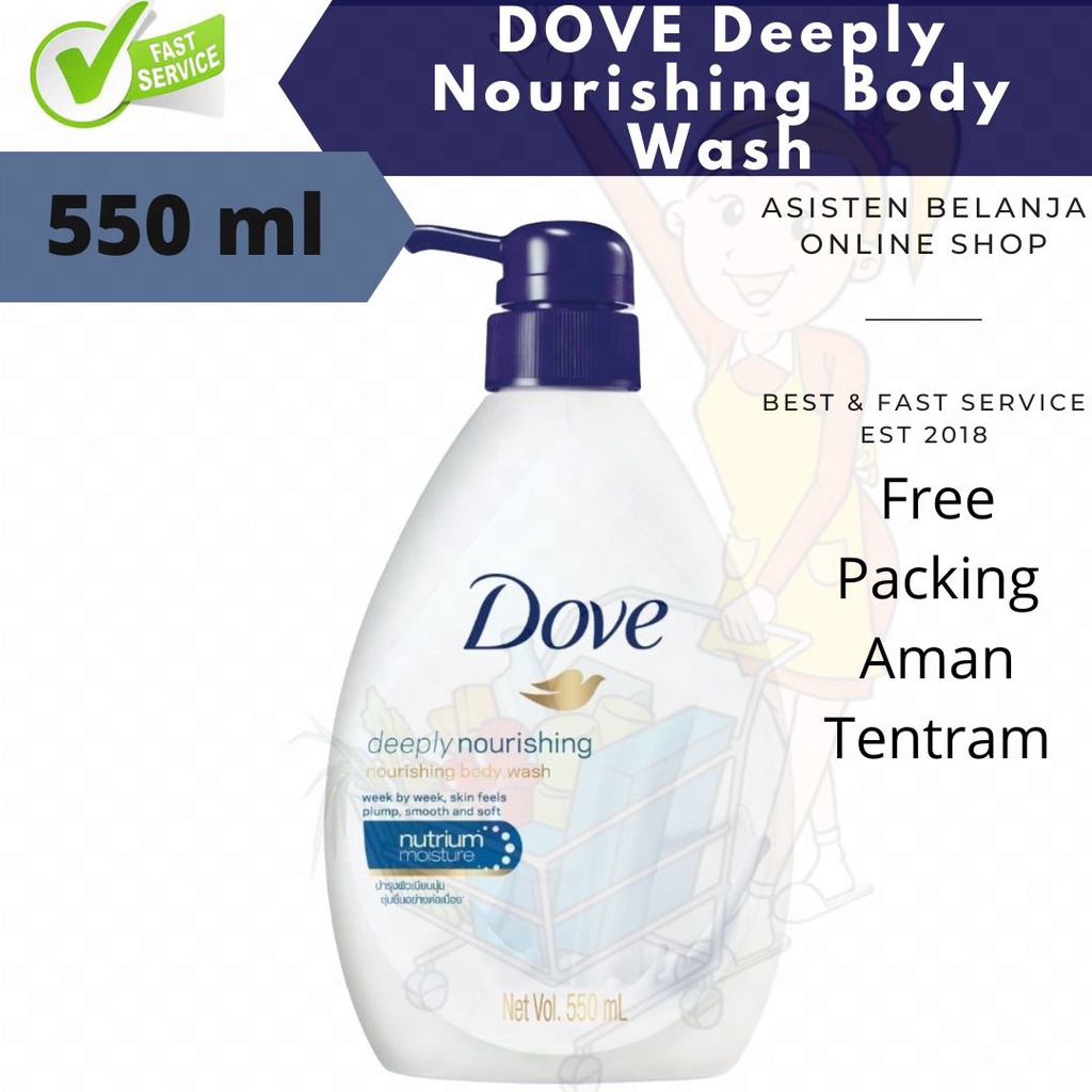 Jual DOVE Deeply Nourishing Body Wash Kemasan Botol Pump 550 ml 550ml