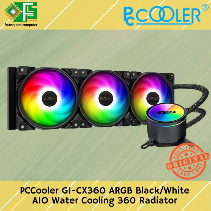 Jual AIO Water Cooling PCCooler GICX360 ARGB CPU Liquid Cooler 360