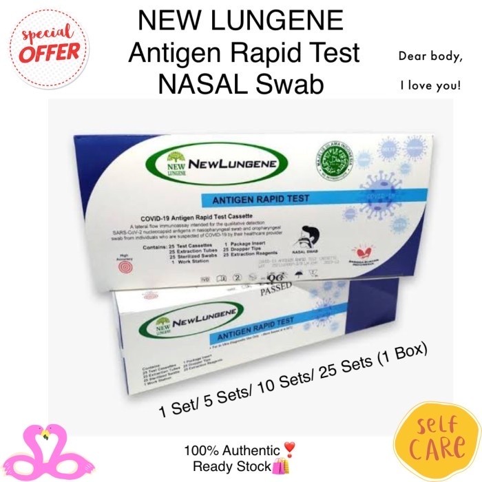Jual NEW LUNGENE Antigen Rapid Test (Nasal Swab) (10 Pc / 1 Box 25 Pcs