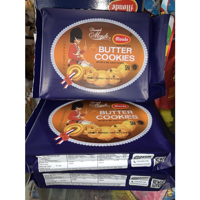 Jual WaferBiskuit Monde Butter Cookies Kemasan Pack Besar 150 Gram