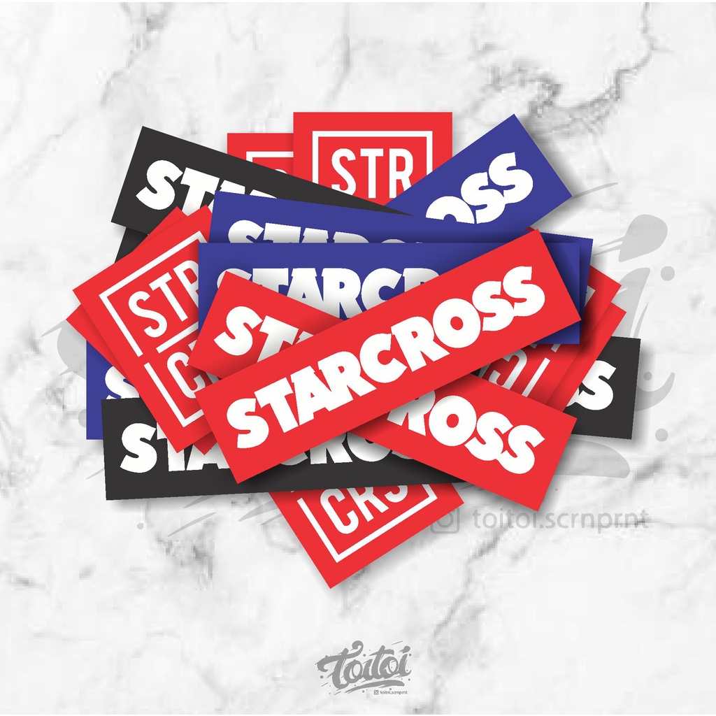 Jual STICKER BRAND STARCROSS, STICKER LOGO, STICKER BRAND Shopee