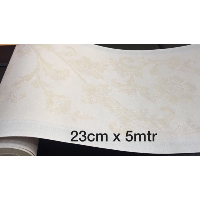 Jual Wallpaper border cream classic Shopee Indonesia