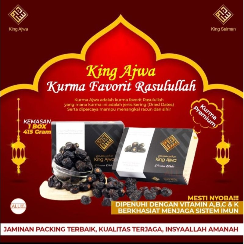 Jual Kurma King Ajwa Original/Kurma Madinah King Ajwa/Kurma Premium