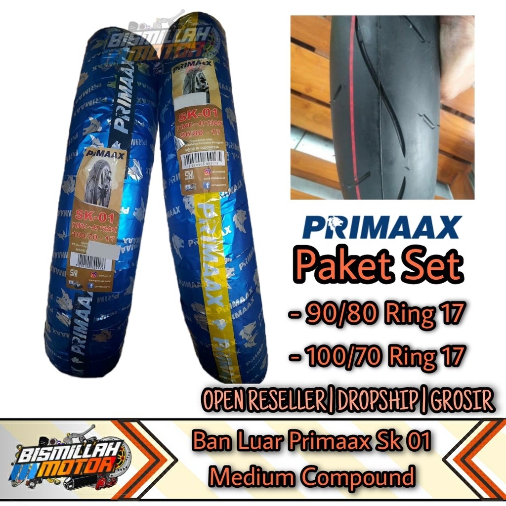 Jual BAN PRIMAX SK 01 BAN LUAR PRIMAAX SK 01 SET DEPAN BELAKANG 90/80