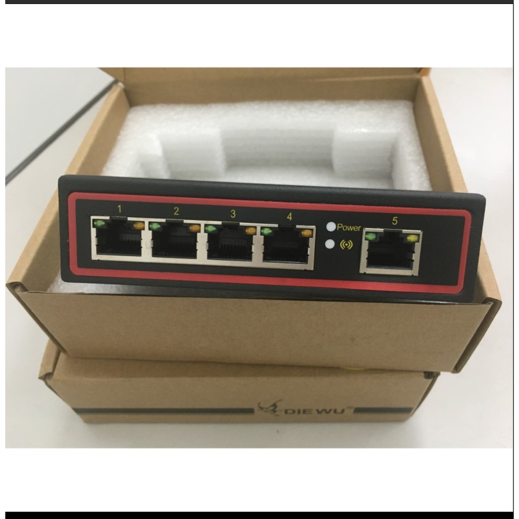 Jual Diewu Industrial Switch Hub 10/100Mbps 5 Port DIN RAIL