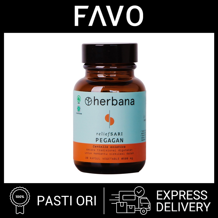 Jual Herbana Relief Sari Pegagan 30 Kapsul Melancarkan Peredaran