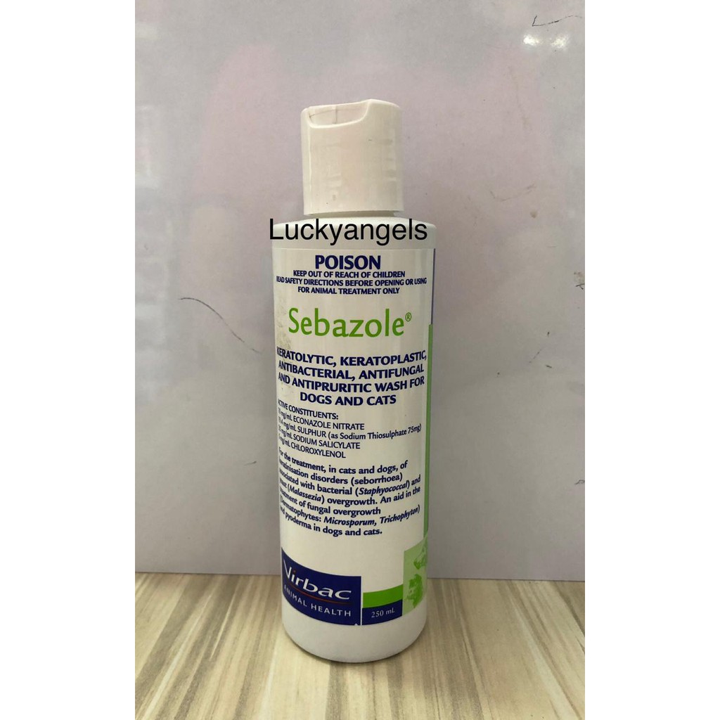 Jual virbac sebazole shampoo obat mandi sakit kulit anjing kucing 250ml