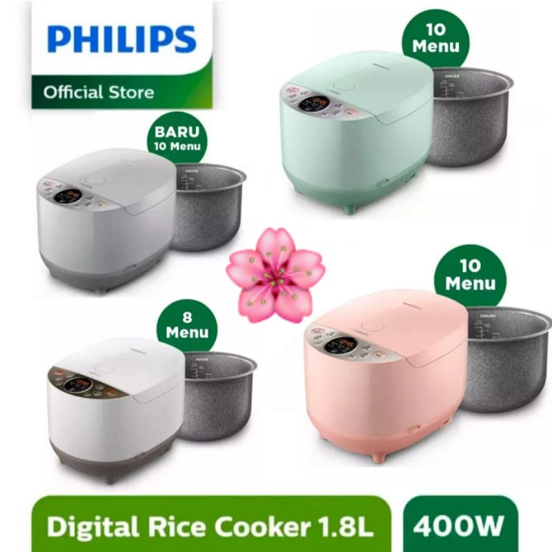 Jual Philips Rice Cooker HD4515 warna hijau + FREE Spatula Shopee