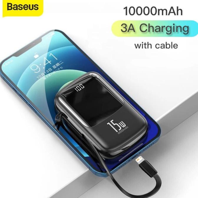 Jual BASEUS 10000mAh POWER BANK 15W FAST CHARGER FOR IPHONE 11/XS/X/8
