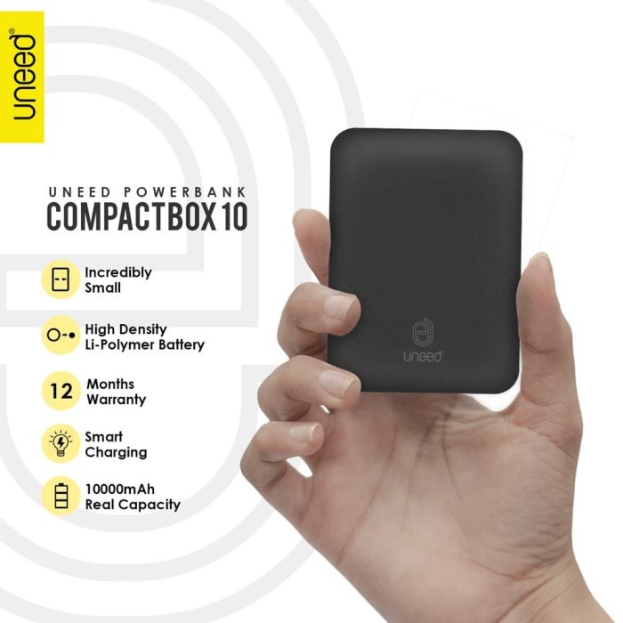 Jual UNEED CompactBox 10 Powerbank 10000mAh with High Density Li