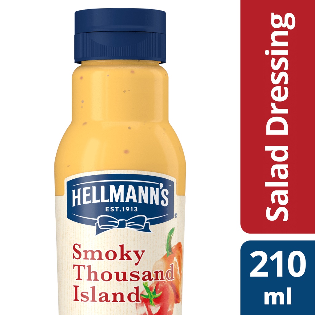 Jual HELLMANN'S SMOKY THOUSAND ISLAND SALAD DRESSING 210ML Shopee