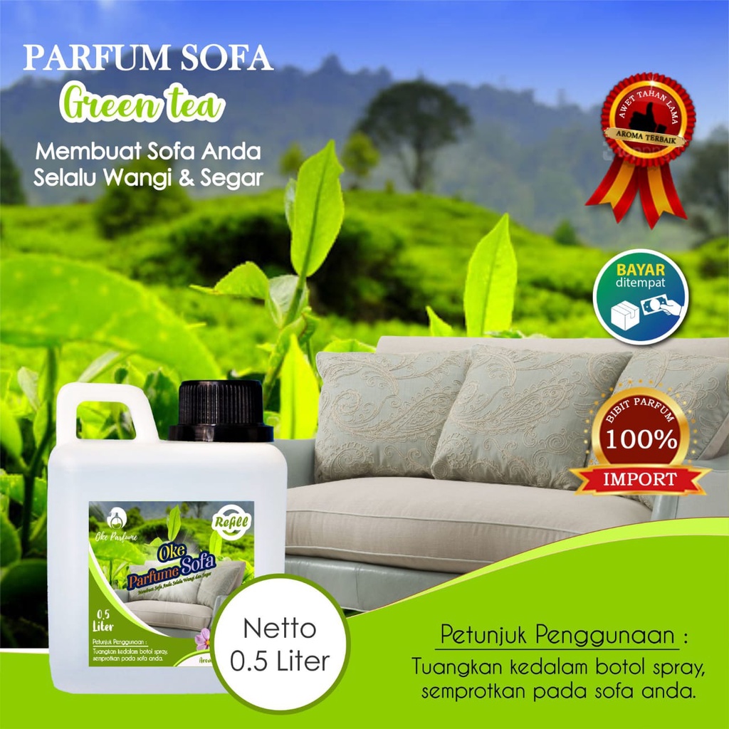 Jual Parfum Sofa Hotel GREENTEA 0,5L Pelicin dan Softener Sofa