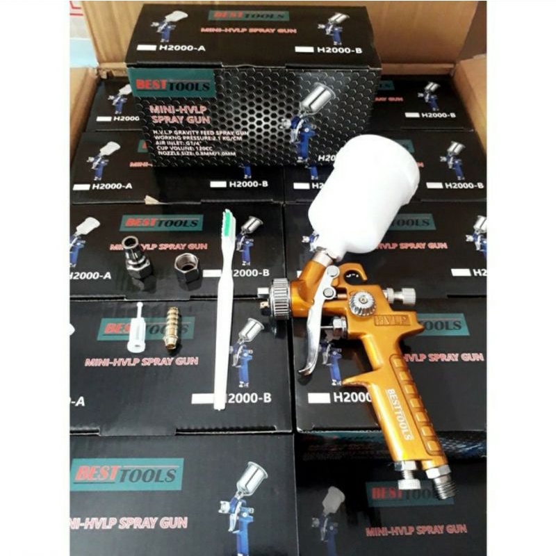 Jual Spraygun HVLP Mini Original H2000 BestTool/ Mini Spray Gun HVLP