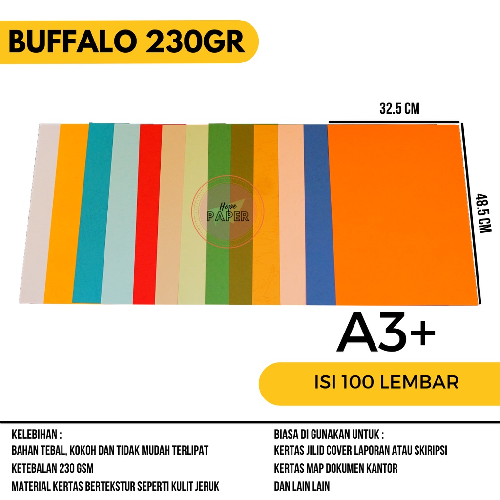 Jual Kertas Jilid A3 Plus Buffalo isi 100 lembar / Kertas Buffalo A3