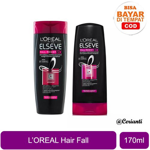 Jual L'Oreal Paris Shampoo & Conditioner ELSEVE FALL RESIST 3X 170ML