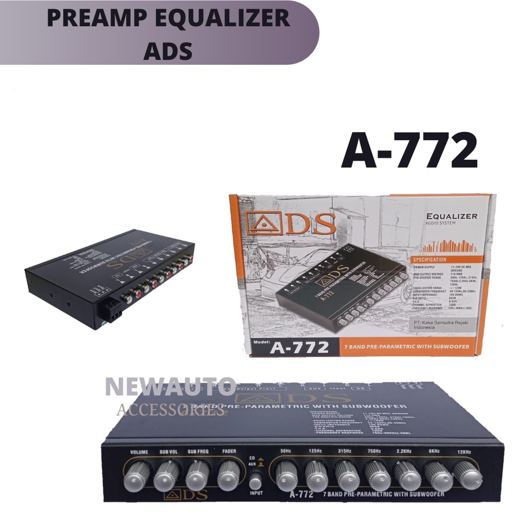 Jual EQUALIZER Parametrik ADS A772 Equalizer Audio System EQUALIZER