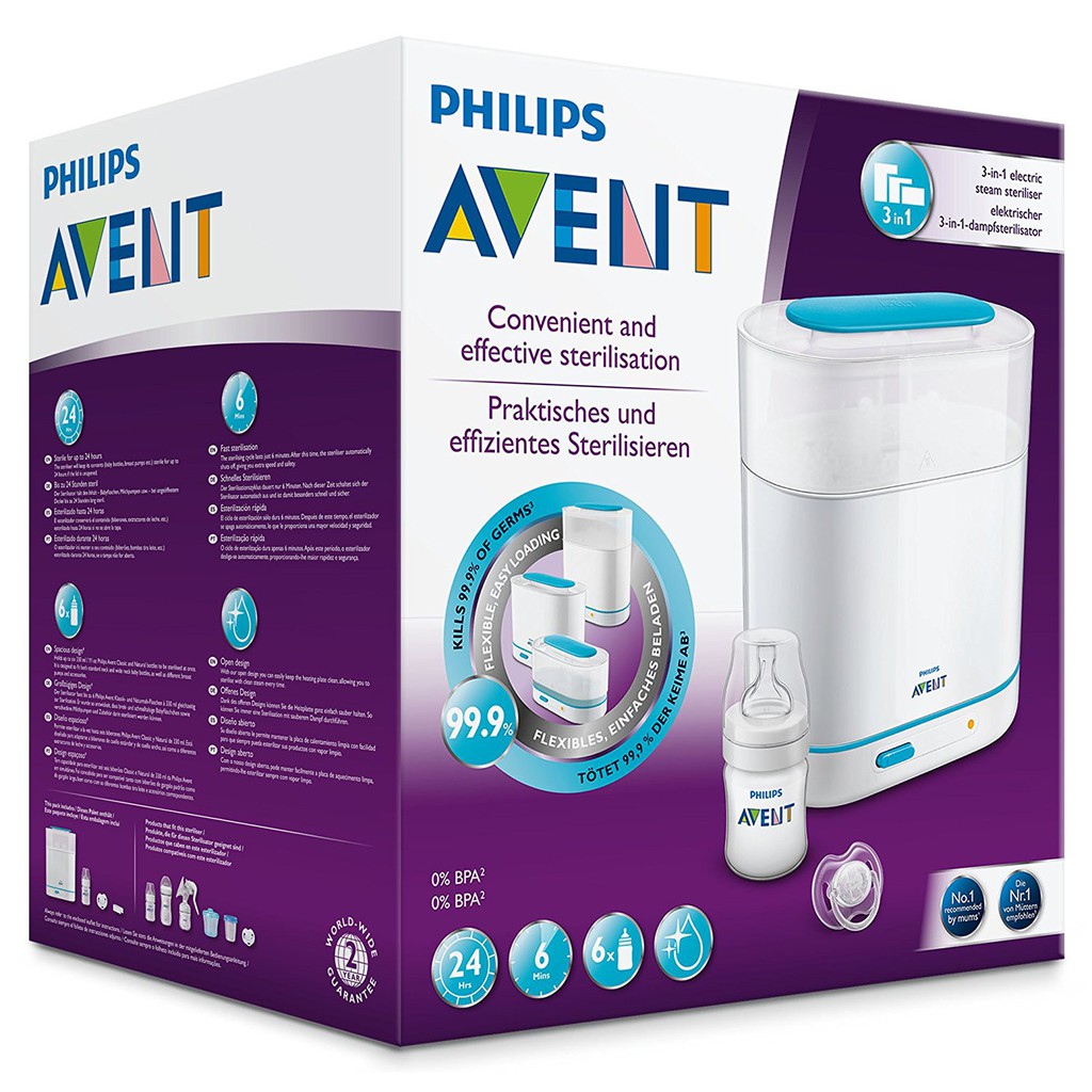 Jual PHILIPS AVENT 3in1 Electric Steam Sterilizer Steril Botol Susu