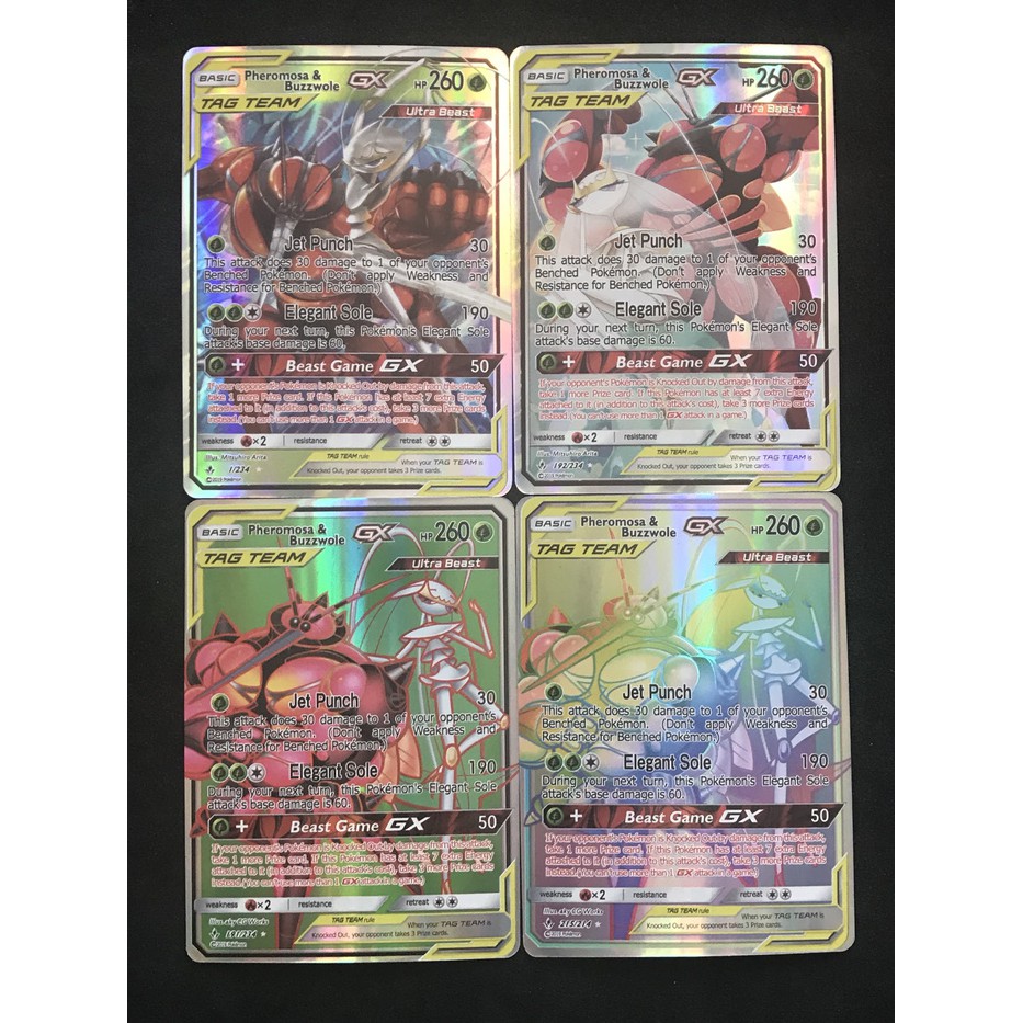 Jual Kartu Pokemon TCG Sun&Moon Tag Team Pheromosa & Buzzwole GX (4 kartu) Shopee Indonesia