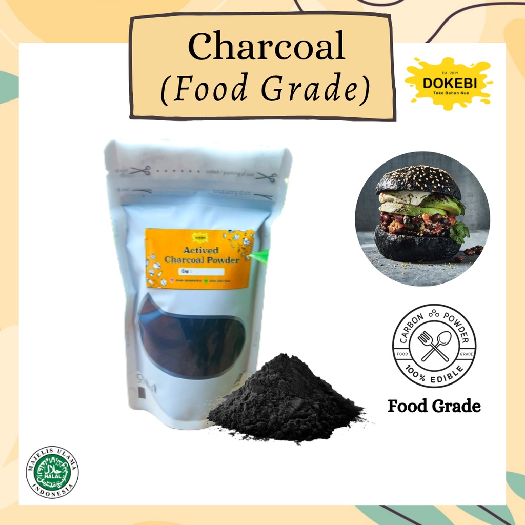 Jual actived carbon/ charcoal black Powder 100G (edible) Shopee Indonesia