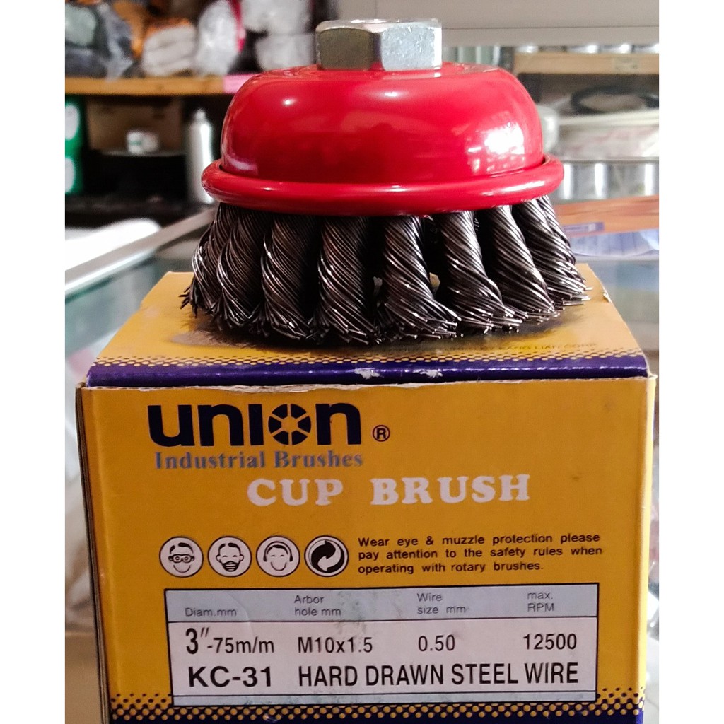 Jual Union Sikat Mangkok Kepang 3" Knotted Cup Brush KC 3 Shopee