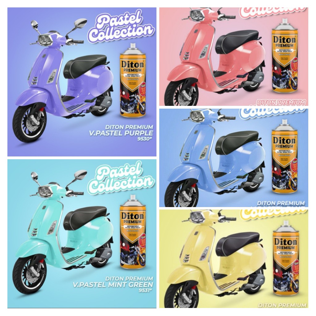 Jual DITON Premium Pastel Collection Pilok Pilox Cat Semprot Warna