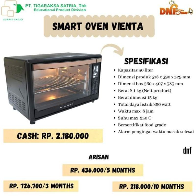 Jual SMART OVEN VIENTA Shopee Indonesia