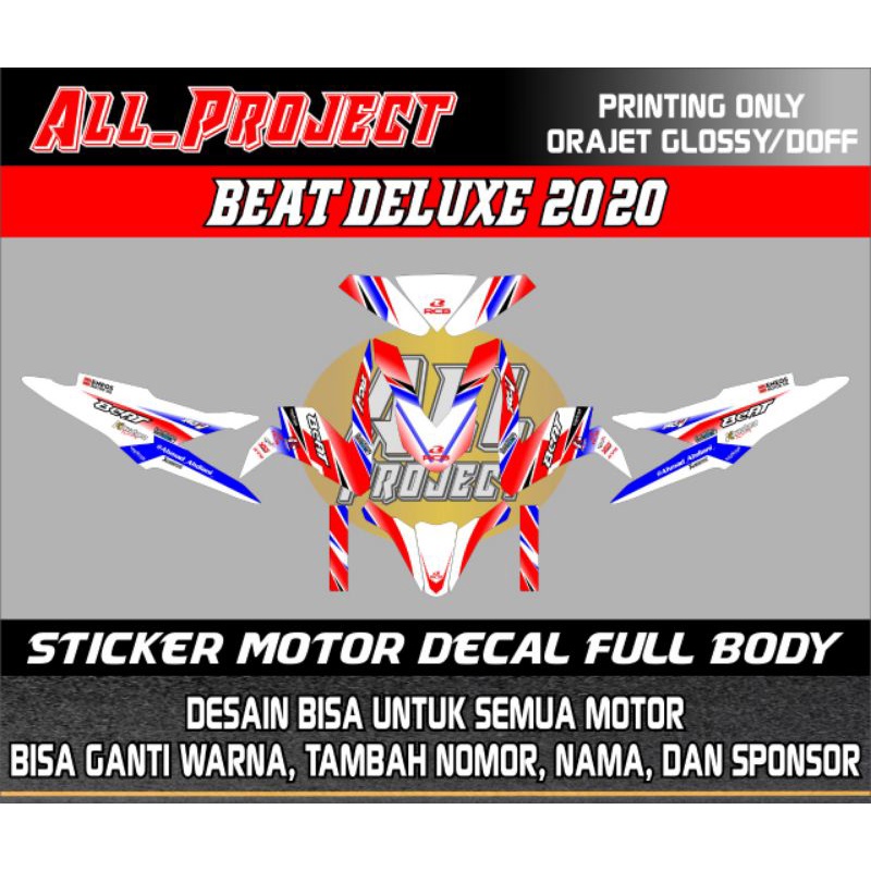 Jual HONDA BEAT DELUXE 2020 decal stiker full body Shopee Indonesia