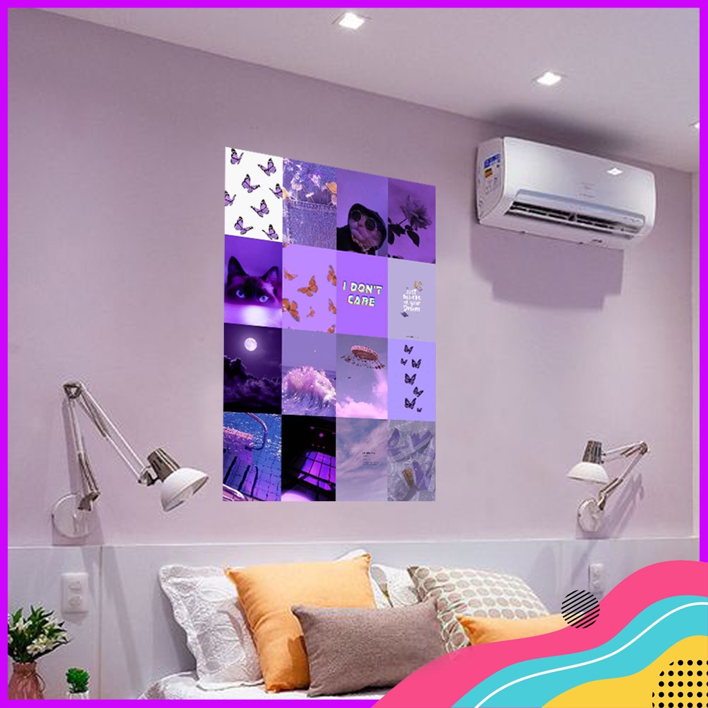 Jual Poster / Wallpaper Dinding Kamar Aesthetic Ungu Shopee Indonesia