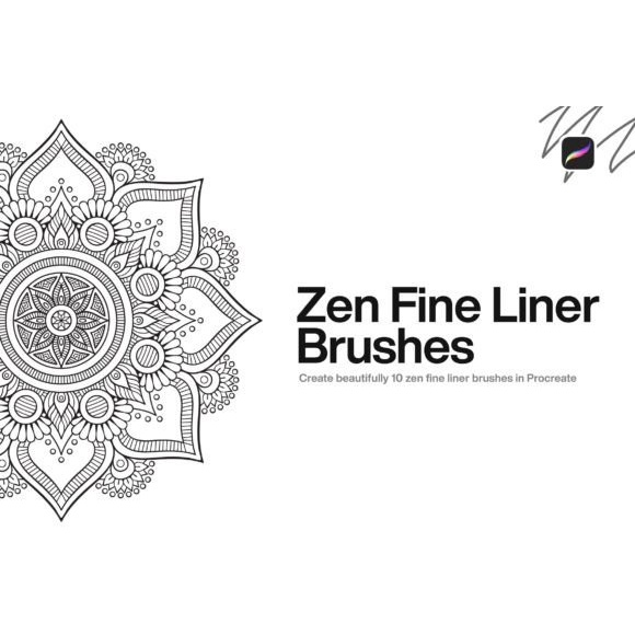 Jual Procreate Brush 10 Zen Fine Liner Brushes Procreate Shopee