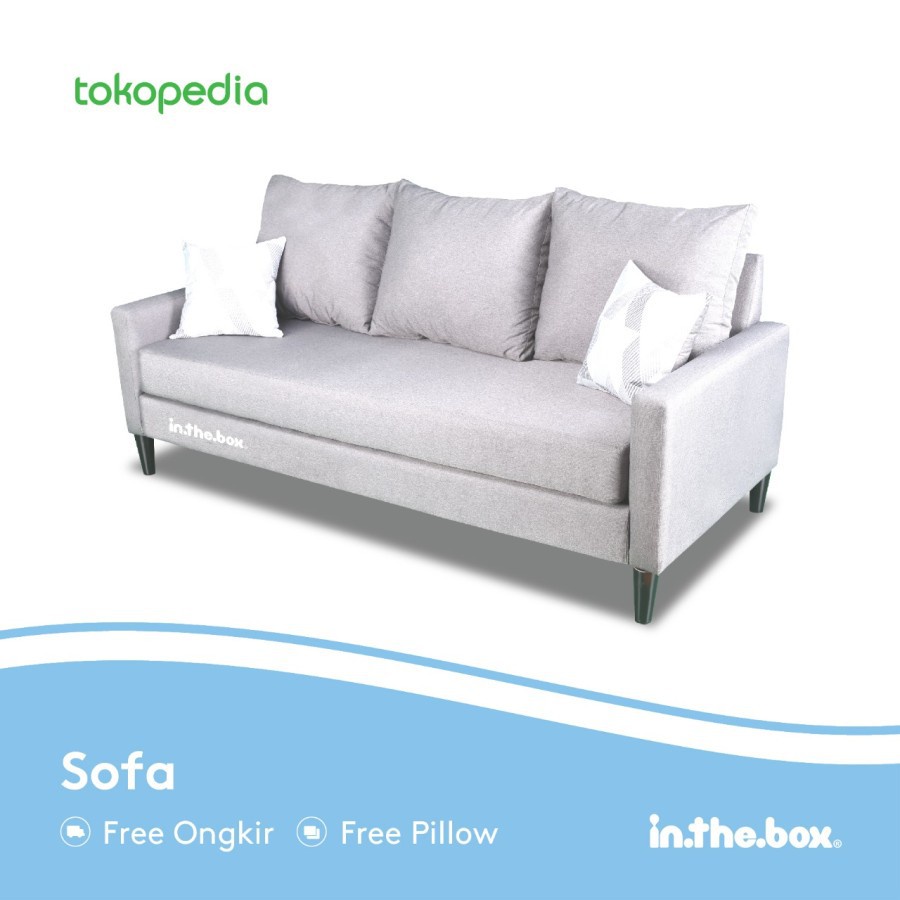 Jual PROMO SPESAIL INTHEBOX Pocket Spring Sofa 3 Seater Minimalis Free