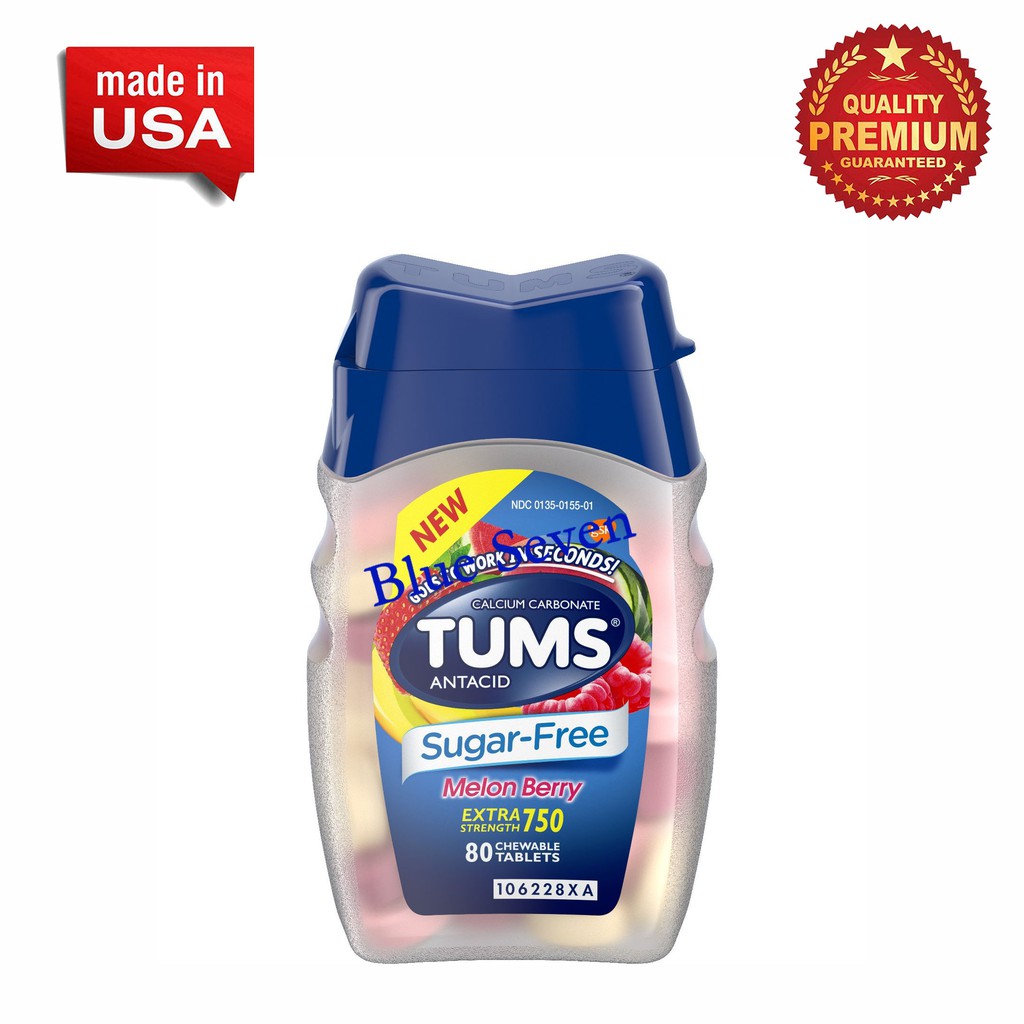 Jual Tums SugarFree Antacid, untuk maag, Melon Berry, 80 Chewable