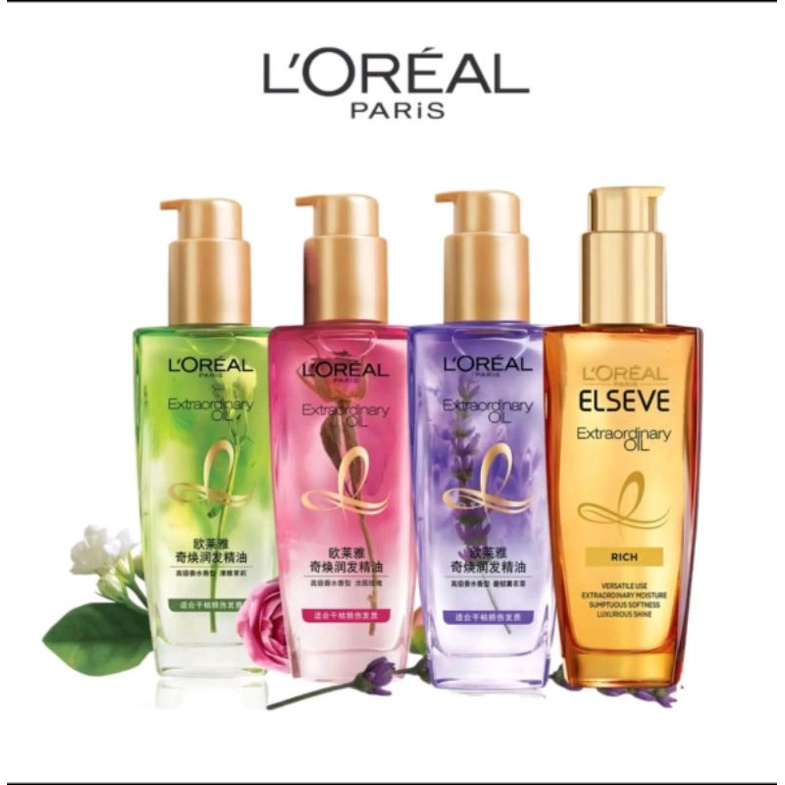 Jual Loreal Hair Serum Perawatan Rambut Extraordinary Oil Floral Gold