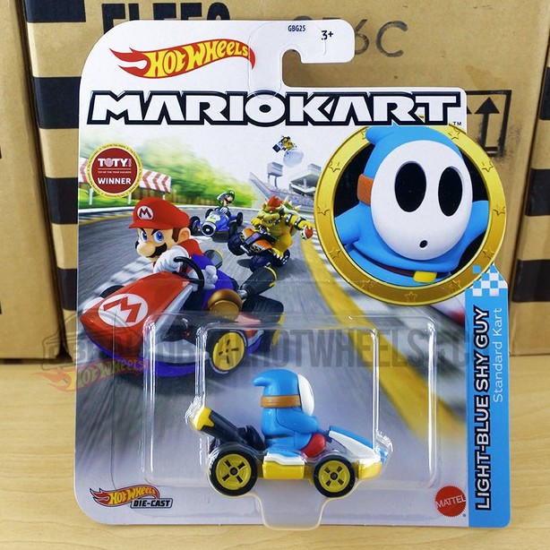 Jual Hot Wheels Mario Kart Light Blue Shy Guy (Standard Kart