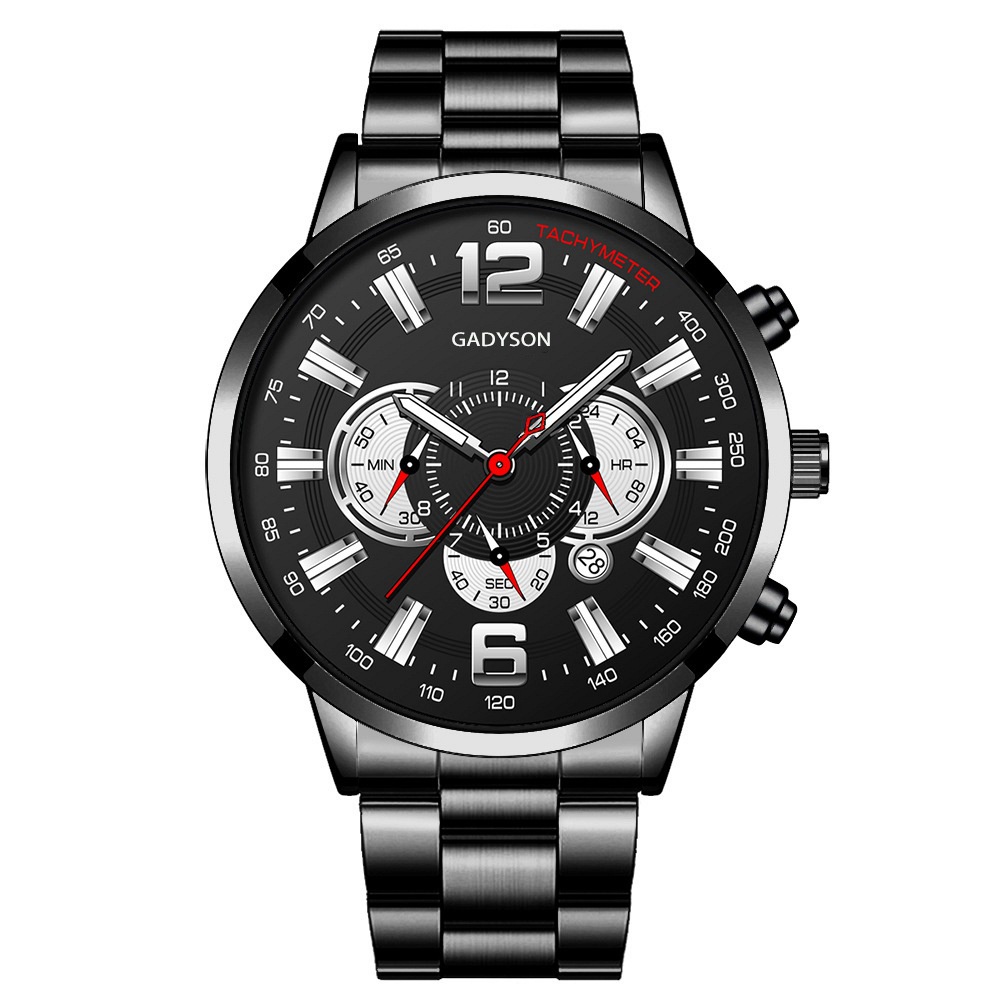 Jual JAM TANGAN PRIA RANTAI HITAM HARRY JAM107B5 STAINLESS ORIGINAL