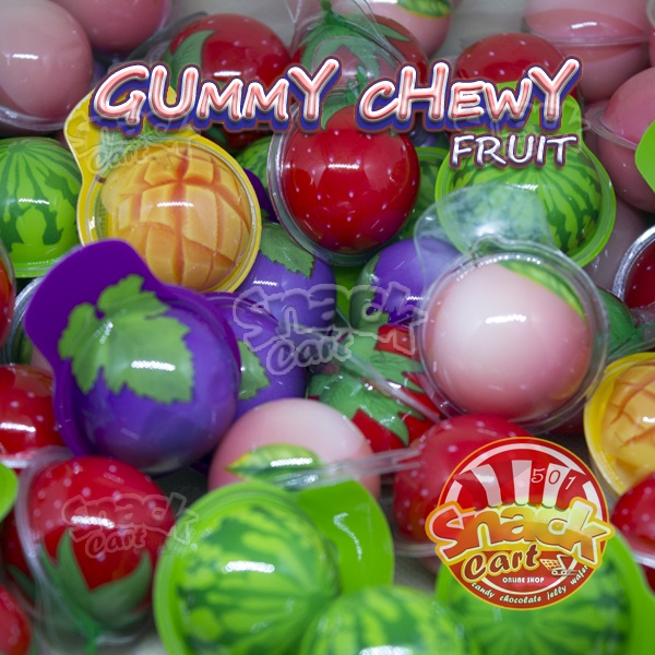 Jual Gummy Chewy Fruit Candy Permen kenyal isi selai rasa buah Shopee