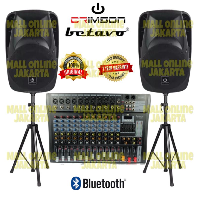 Jual Paket speaker aktif 15 inch pasif mixer 12 channel Original