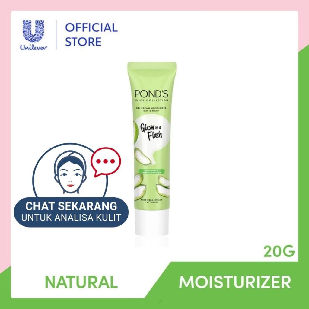 Jual Pond's Juice Collection Moisturizer Aloe Vera Extract + Vit B3 20 gr Shopee Indonesia