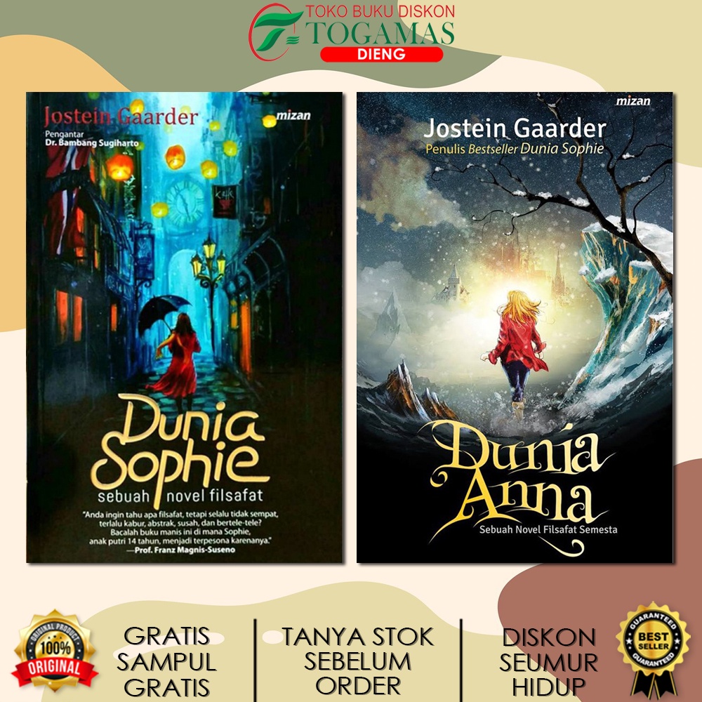 Jual NOVEL DUNIA SOPHIE & DUNIA ANNA REPUBLISH KARYA JOSTEIN GAARDER