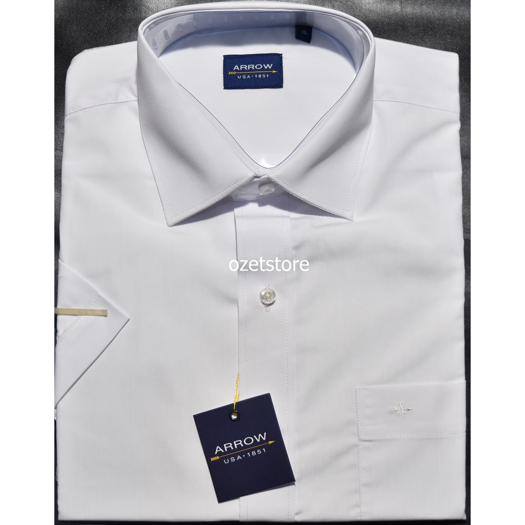 Jual Kemeja Pria Formal Lengan Pendek ARROW Putih Reguler KAR49(04)