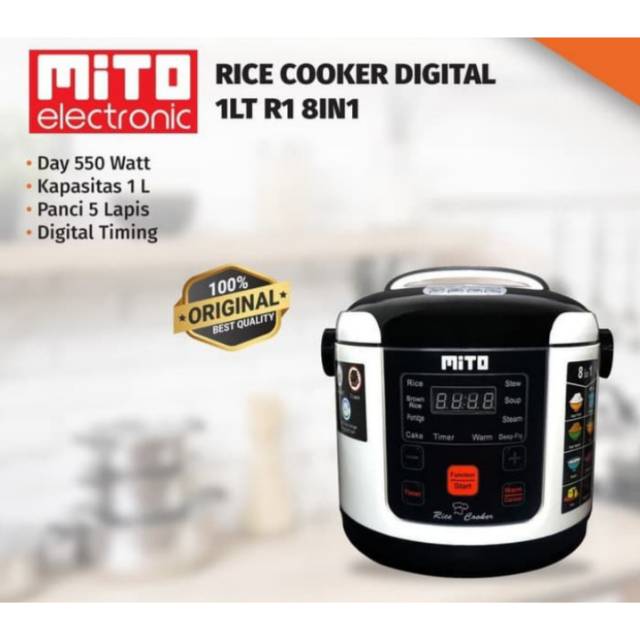Jual RICE COOKER DIGITAL 1LT R1 8IN1 MITO Shopee Indonesia