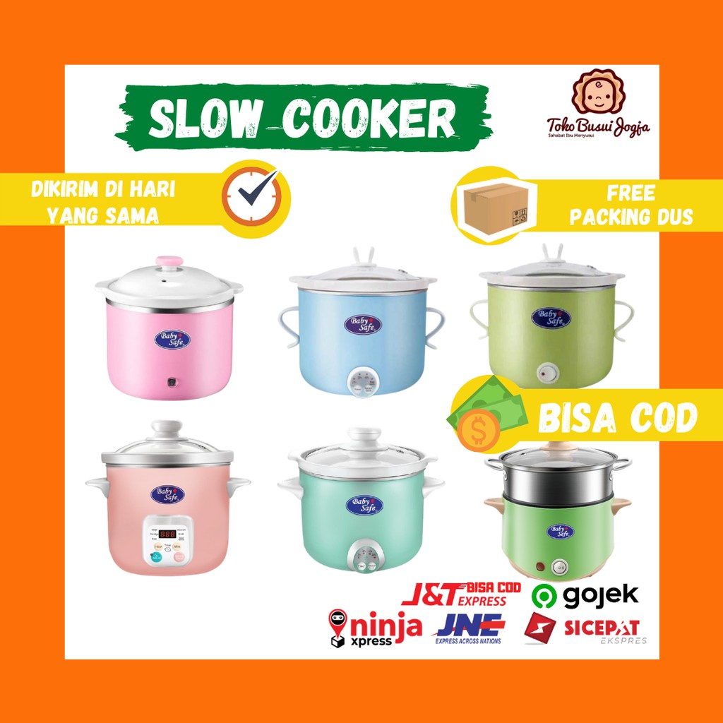 Jual Slow Cooker from Baby Safe LB007 / LB008 / LB009 0.8 L LB06D LB011 LB07M Shopee Indonesia