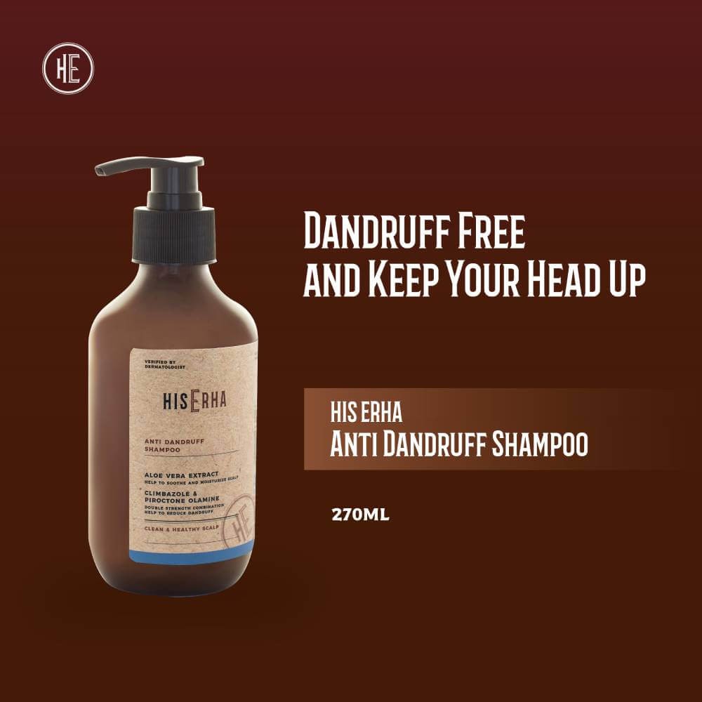 Jual His Erha Anti Dandruff Shampoo (Mengatasi Ketombe / Khusus Pria) Shopee Indonesia