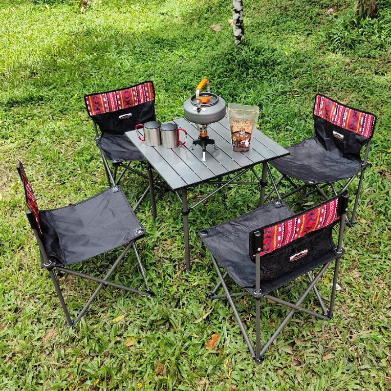 Jual Meja Outdoor Lipat Dhaualgiri / Meja Set Folding Table And Chair 5