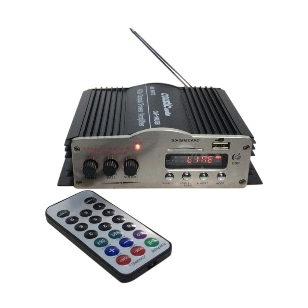 Jual Power Amplifier 4 Channel Coustic Car 100 usb sd radio | Shopee