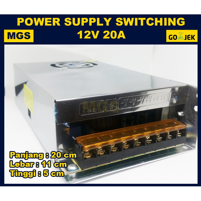 Jual Power Supply Switching 12V 20A | Shopee Indonesia