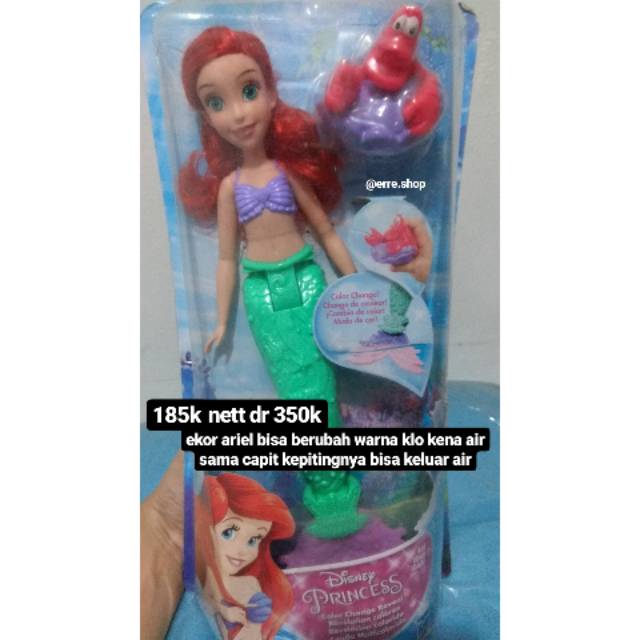 Jual hasbro barbie little mermaids ariel disney princess ariel color