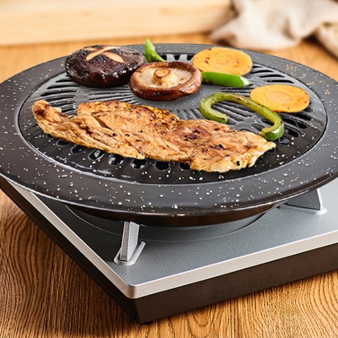 Jual Panggangan Barbeque Grill Pan Grill Plate BBQ Bulat Premium