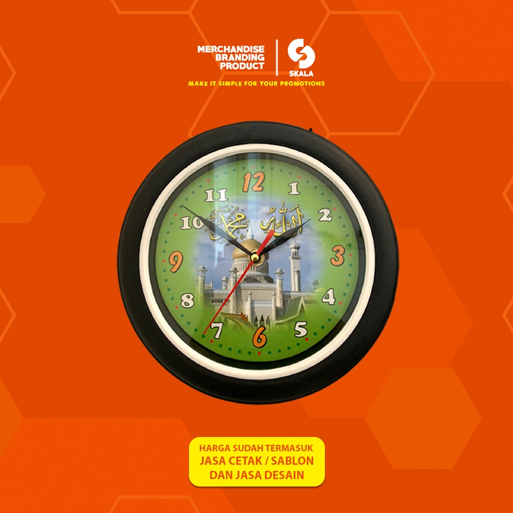 Jual Jam Dinding Custom Type standart mini Jam dinding branding