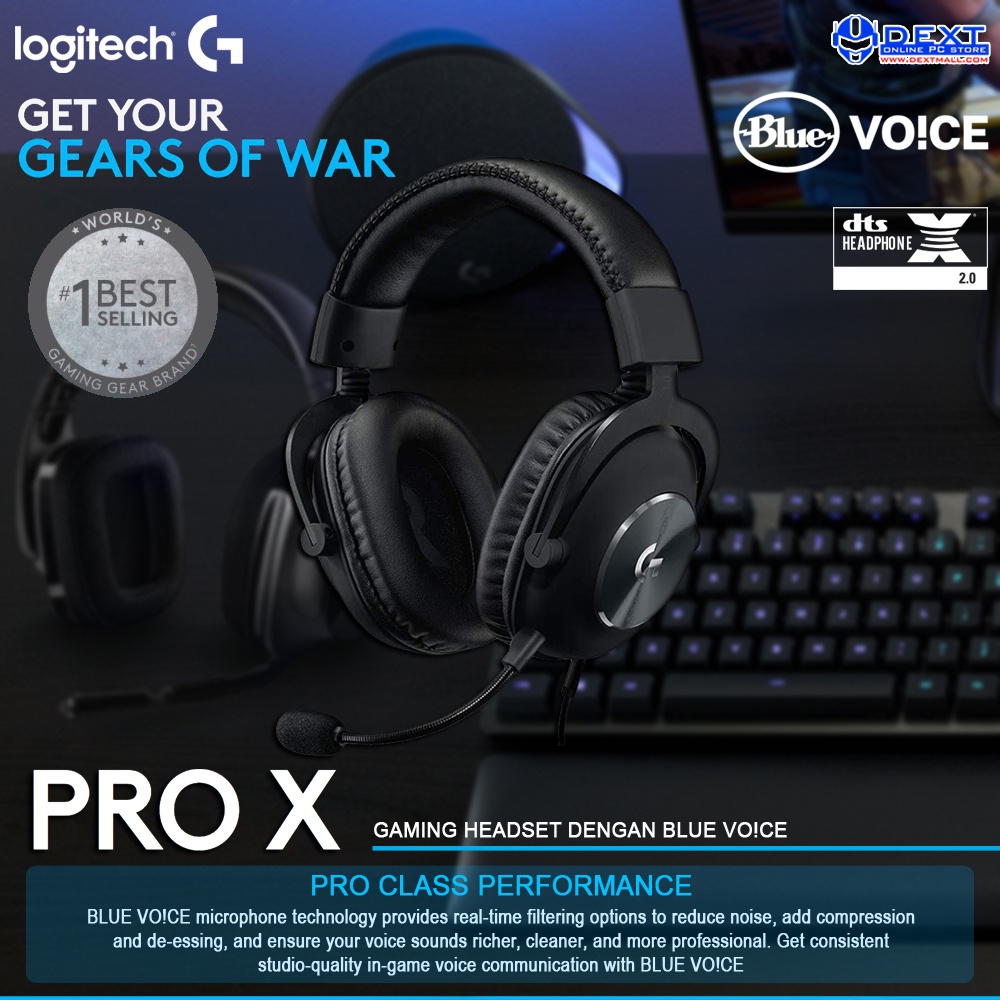 Jual Logitech PRO X Gaming Headset with USB External Soundcard Shopee